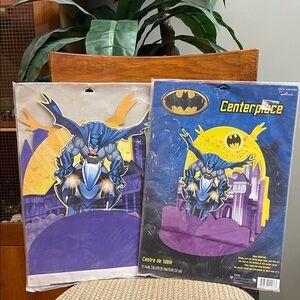 Vintage Batman Centerpiece Party Decor 'Dark Knight' Honeycomb Centerpiece